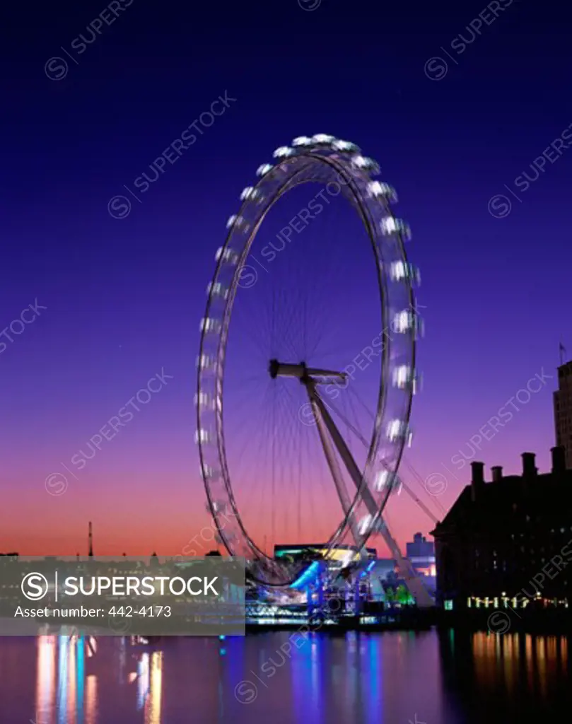 London Eye at night, London, England