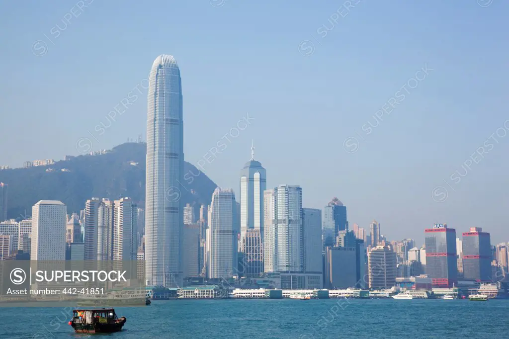 China, Hong Kong, Central District, International Finance Centre Building and City Skyline
