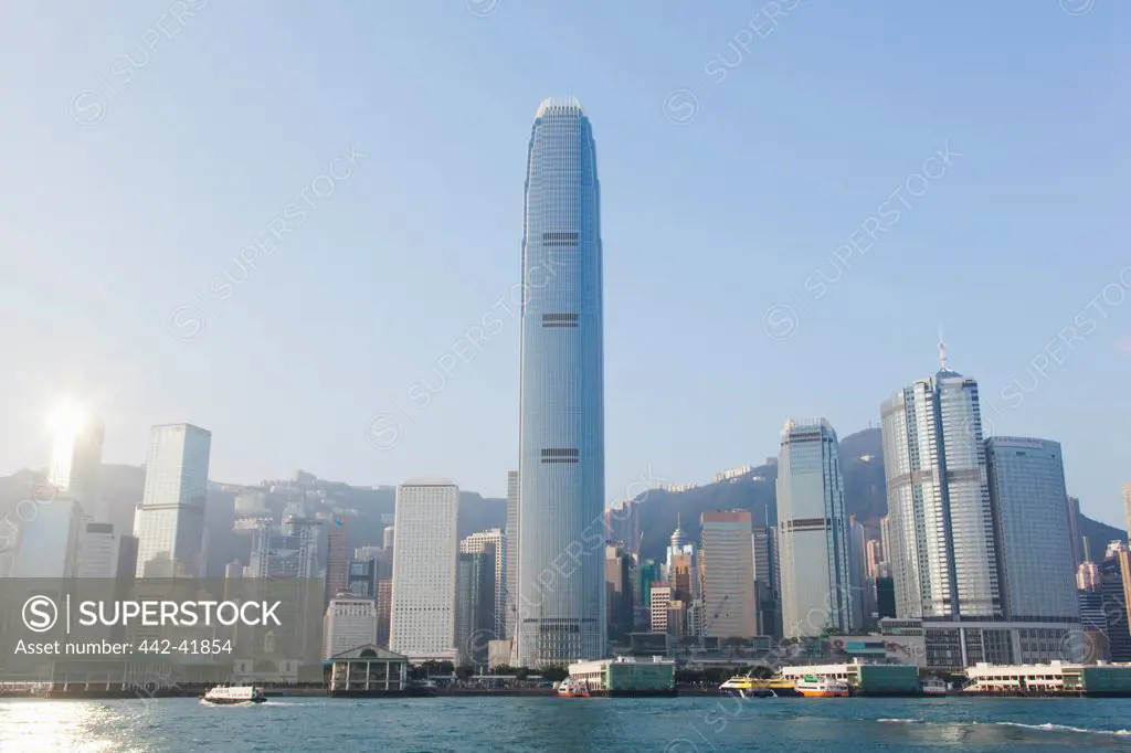 China, Hong Kong, Central District, International Finance Centre Building and City Skyline