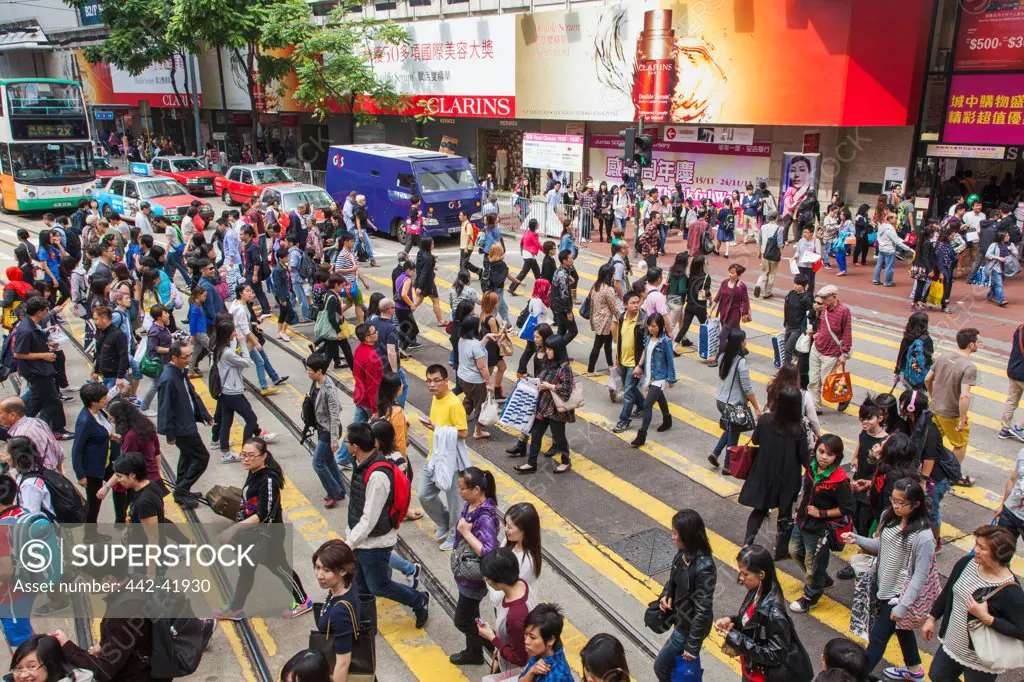 China, Hong Kong, Causeway Bay, Crowds