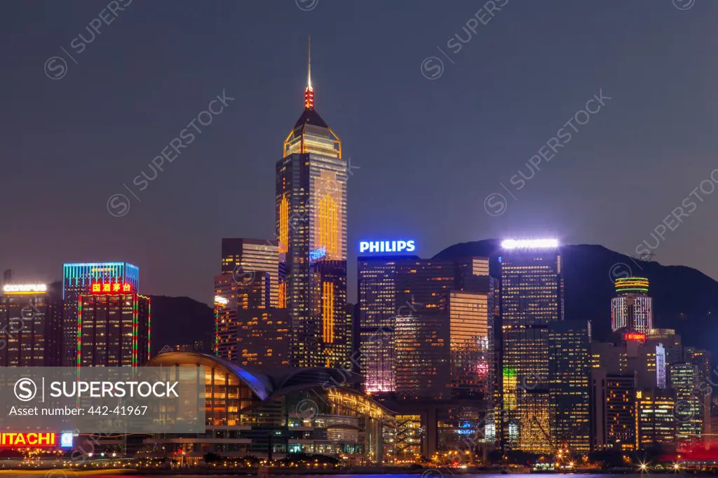 China, Hong Kong, Wanchai Skyline