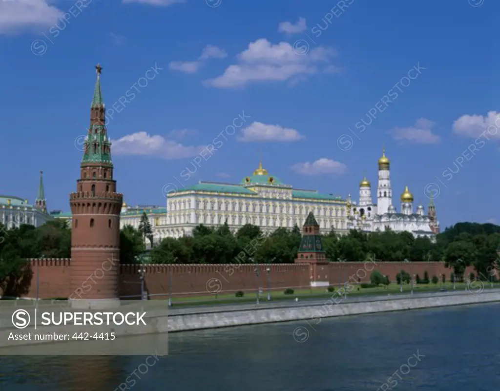 Buildings on the riverbank, Kremlin, Moscow, Russia
