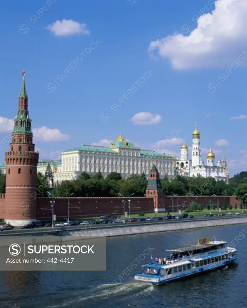 Buildings on the riverbank, Kremlin, Moscow, Russia