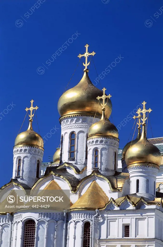 Low angle view of a cathedral, Annunciation Cathedral, Kremlin, Moscow, Russia