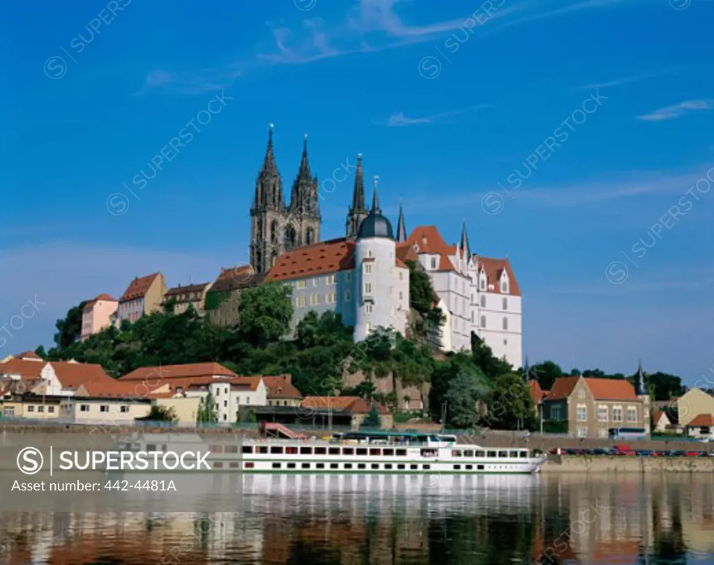 Ancient buildings along the Elbe River, Meissen, Germany