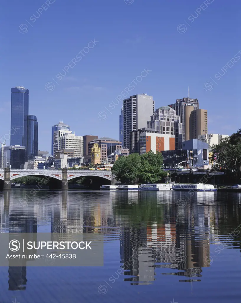 Buildings on the waterfront, Yarra River, Melbourne, Australia