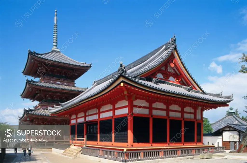 Low angle view of a temple, Kiyomizudera Temple, Kyoto, Japan