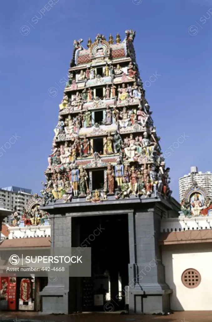 Facade of a temple, Sri Mariamman Temple, Singapore