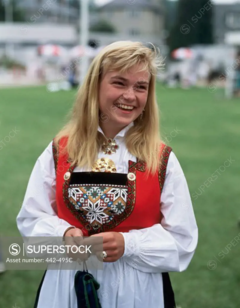 Young woman smiling, Norway