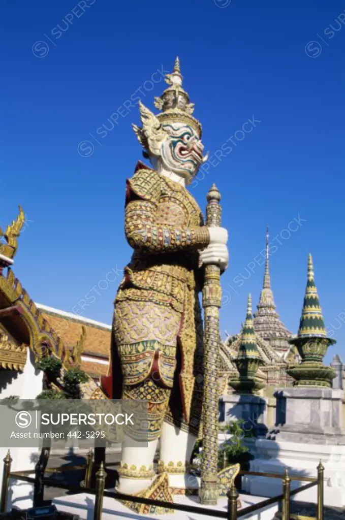 Ornate statue at a temple, Wat Phra Kaeo, Bangkok, Thailand
