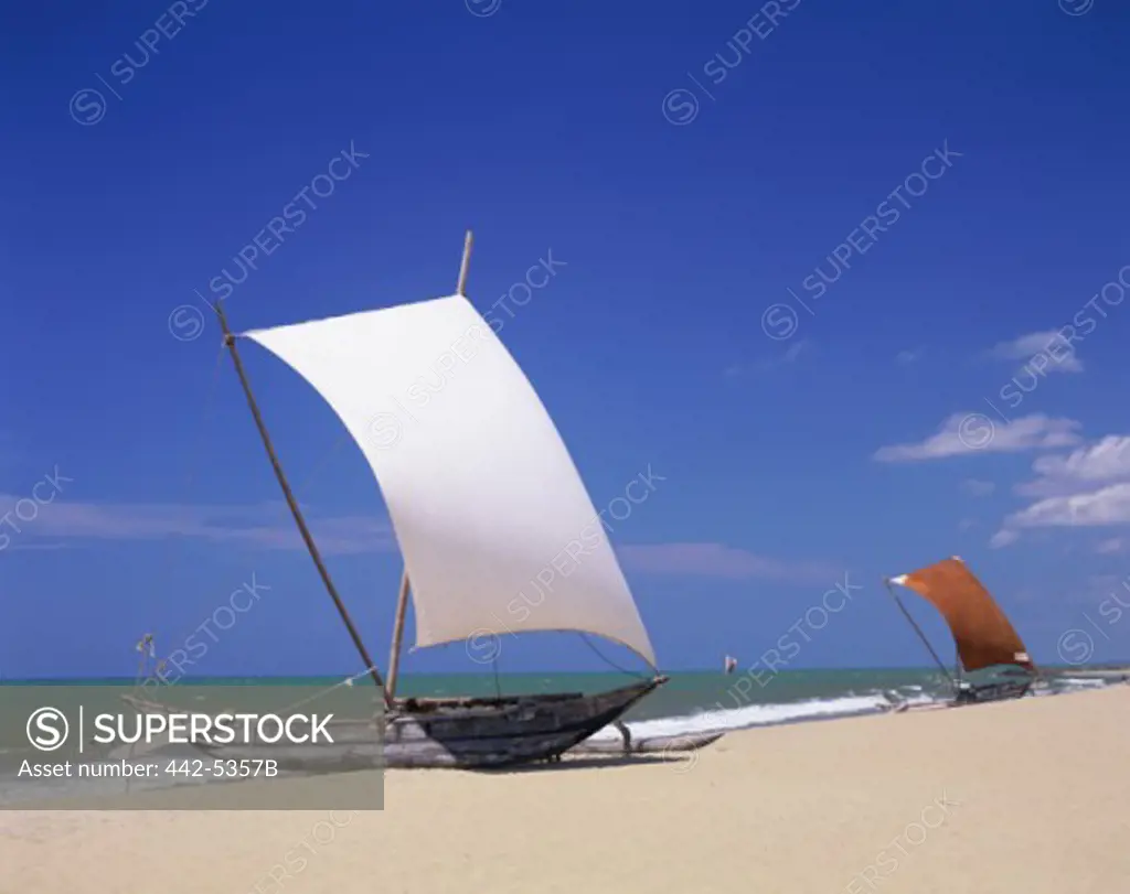 Fishing boats on the beach, Negombo Beach, Sri Lanka