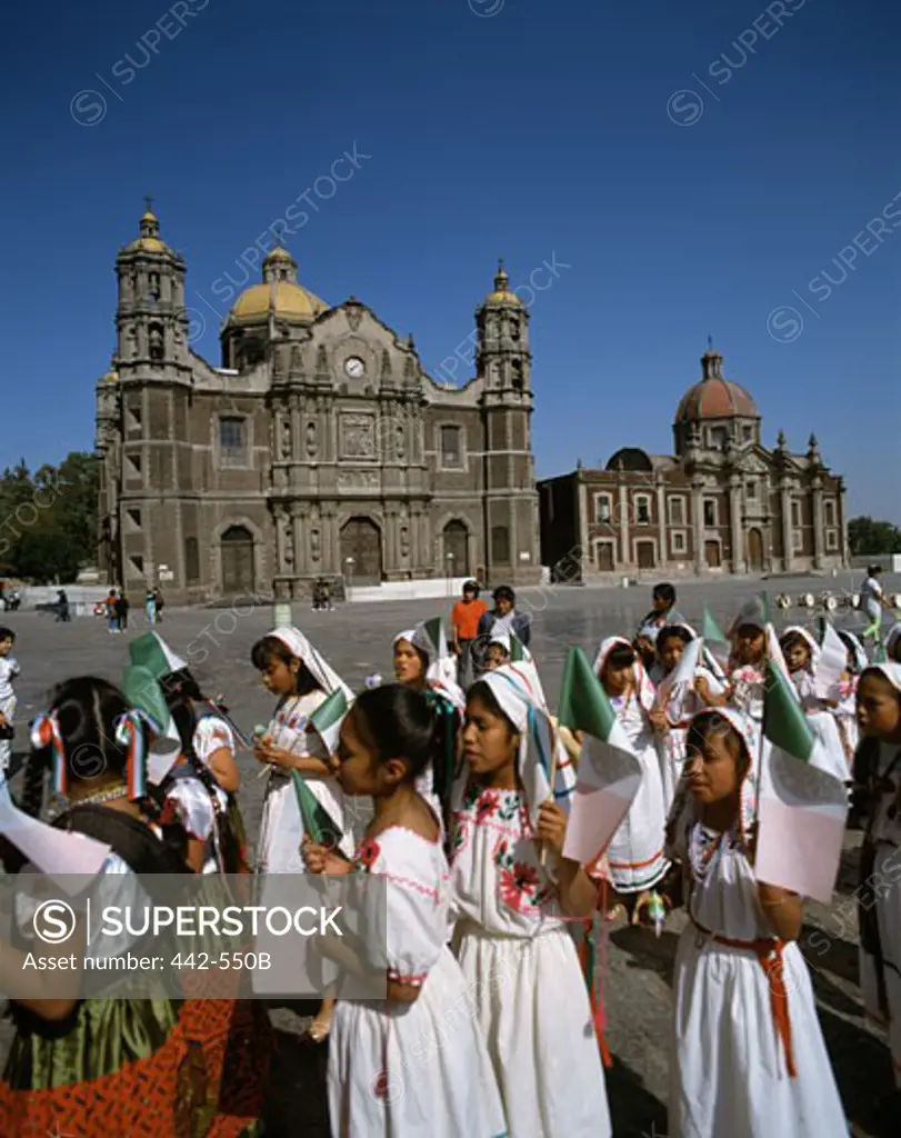 Children in a parade, Basilica de Guadalupe, Mexico City, Mexico