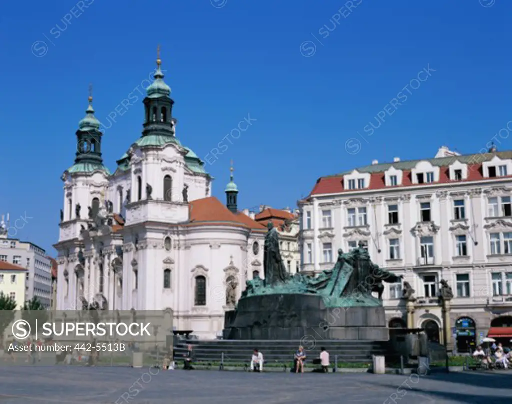 Low angle view of a church, Old Town Square, Prague, Czech Republic