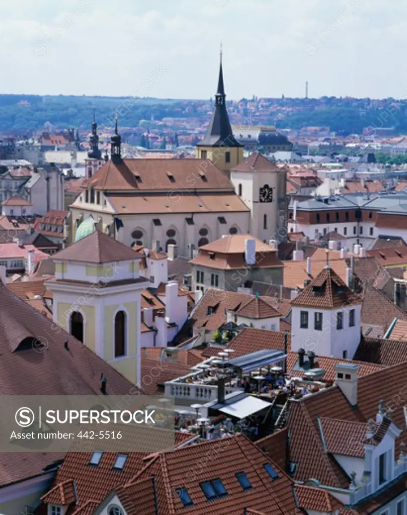 High angle view of a city, Prague, Czech Republic