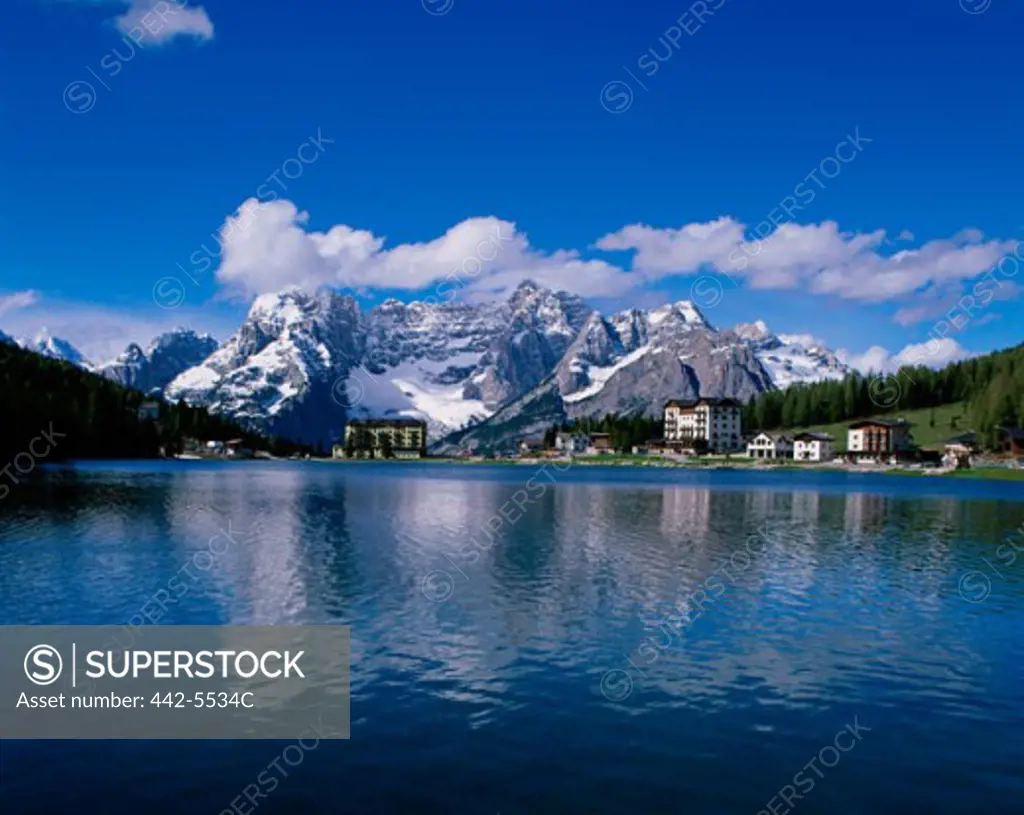 Lake Misurina Sorapis Mountains Italy