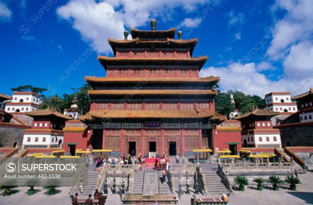 Low angle view of a temple, Puning Temple, Chengde, China