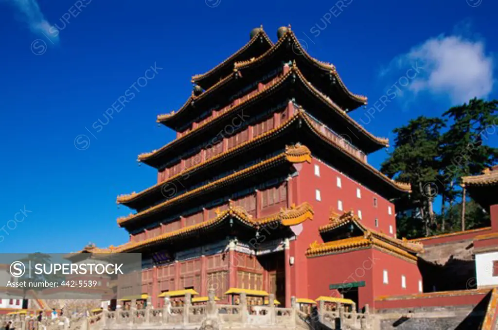 Low angle view of a temple, Puning Temple, Chengde, China