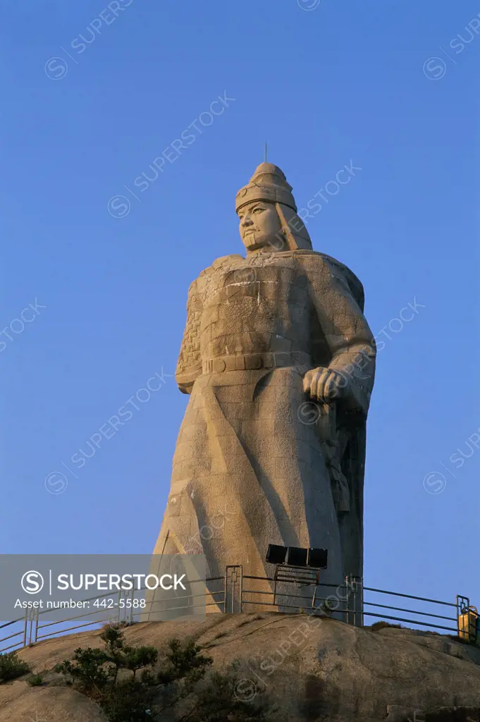 Low angle view of a statue, Koxinga Statue, Xiamen, China