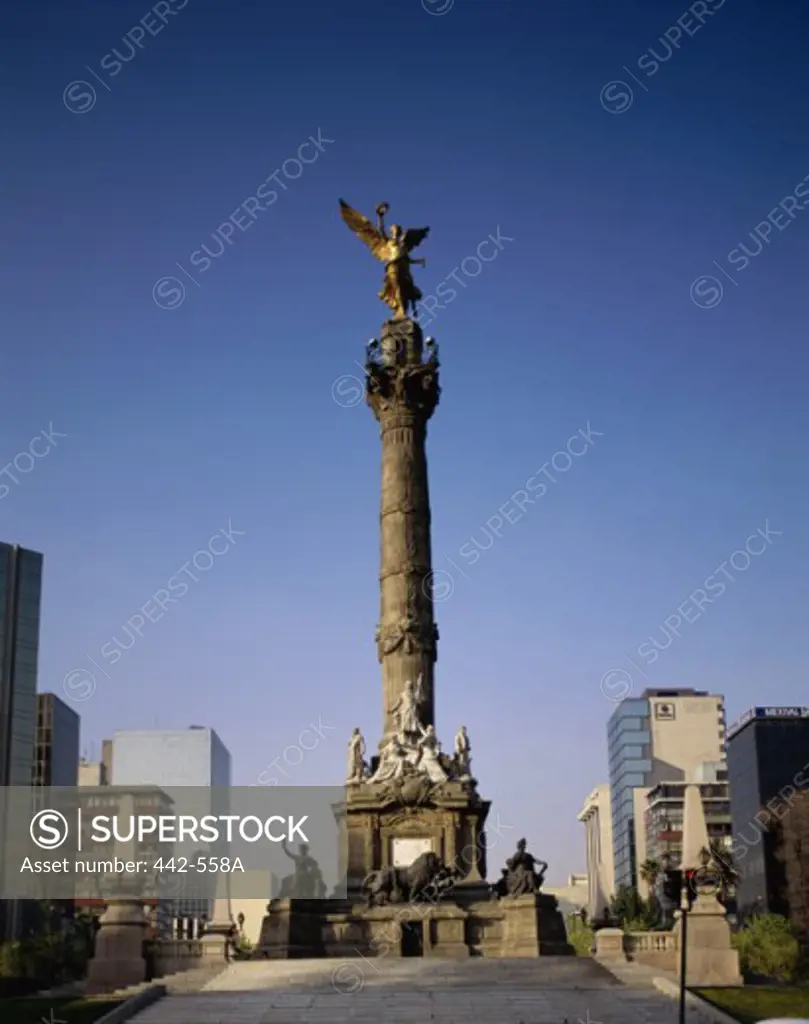 Low angle view of a monument, Independence Monument, Mexico City, Mexico