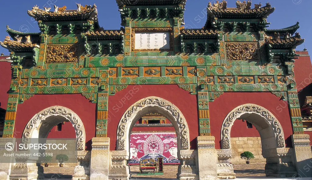 Facade of the Temple of Happiness and Longevity, Chengde, China