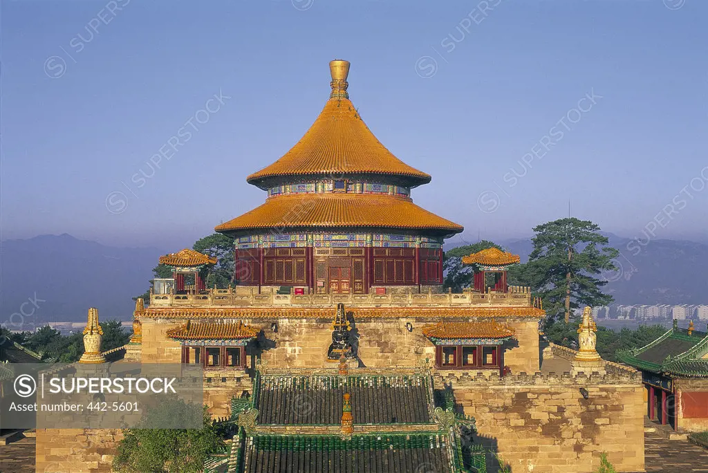 High section view of the Temple of Universal Happiness, Chengde, China