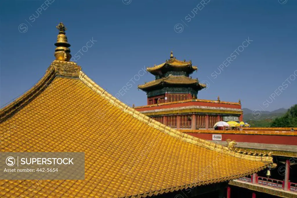 High section view of the Temple of Potaraka Doctrine, Chengde, China