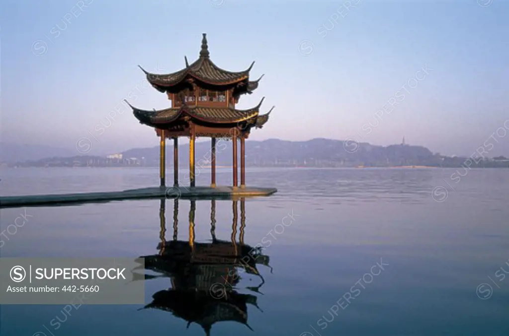 Pagoda in West Lake, Hangzhou, China