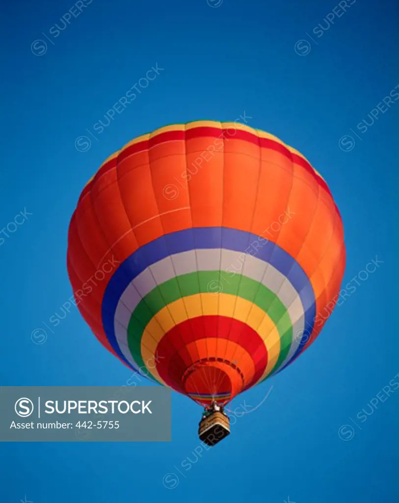 Low angle view of a hot air balloon in the sky, Albuquerque, New Mexico, USA