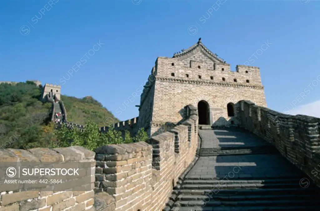 Walkway on a fortified wall, Great Wall, Mutianyu, Beijing, China