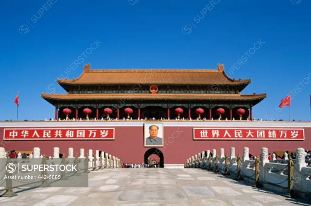 Facade of Tiananmen Gate, Tiananmen Square, Beijing, China
