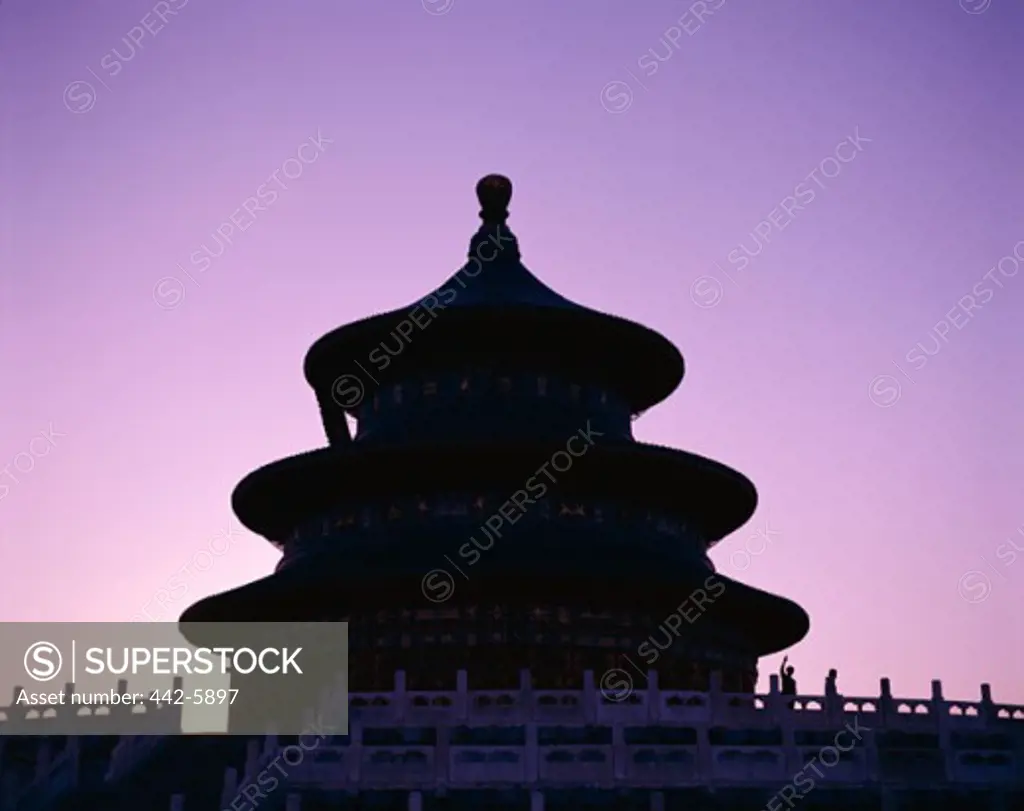 Silhouette of the Temple of Heaven, Beijing, China