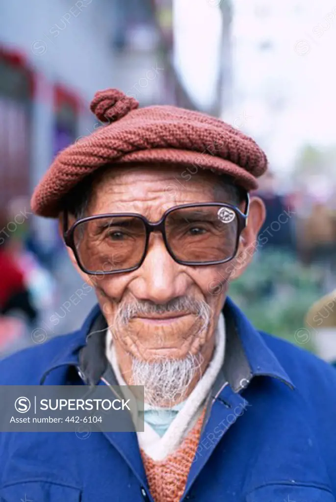 Portrait of a senior man, Dali, China