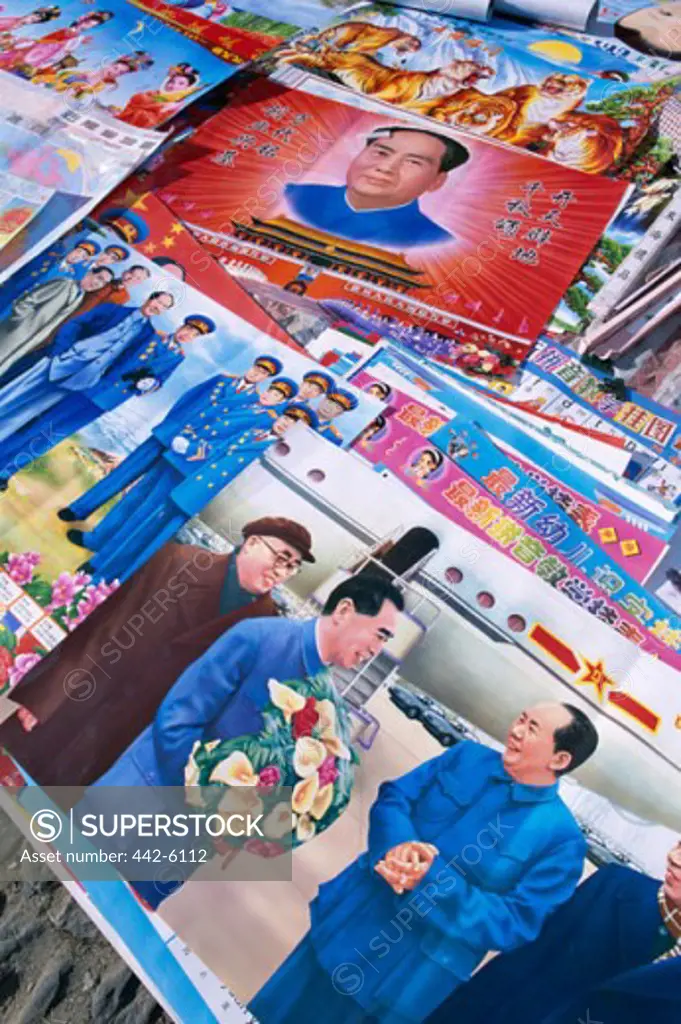 Posters of Mao Zedong, Dali, China