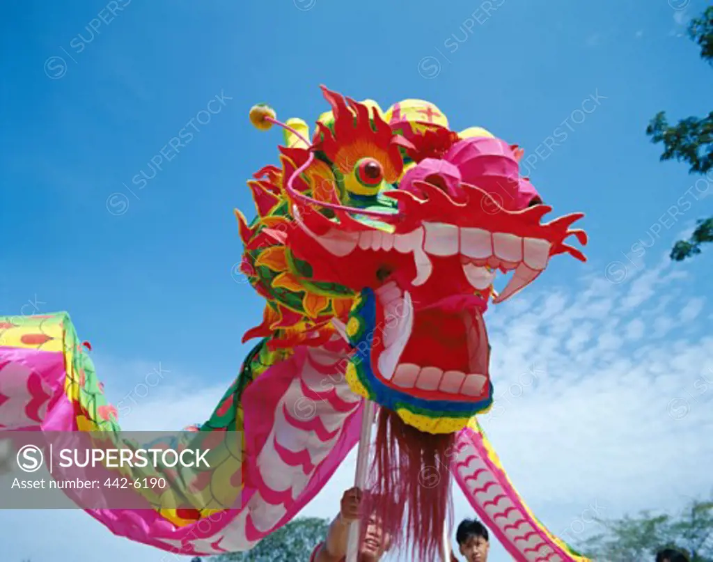 Dragon dance during Chinese New Year, Beijing, China