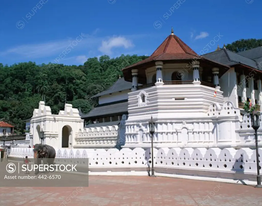 Facade of a temple, Sri Dalada Maligawa, Kandy, Sri Lanka