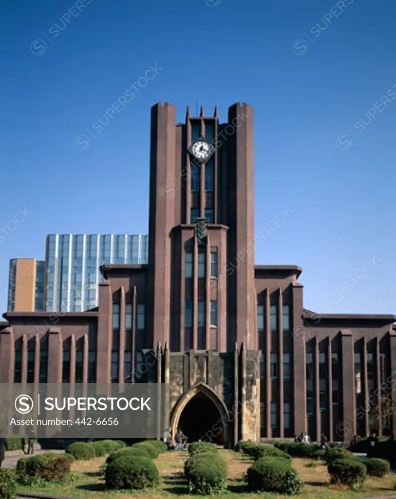 Facade of a building, Tokyo University (Todai University), Tokyo, Honshu, Japan