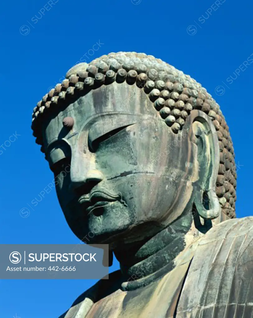 Close-up of a statue, Daibutsu (Great Buddha), Kamakura, Japan