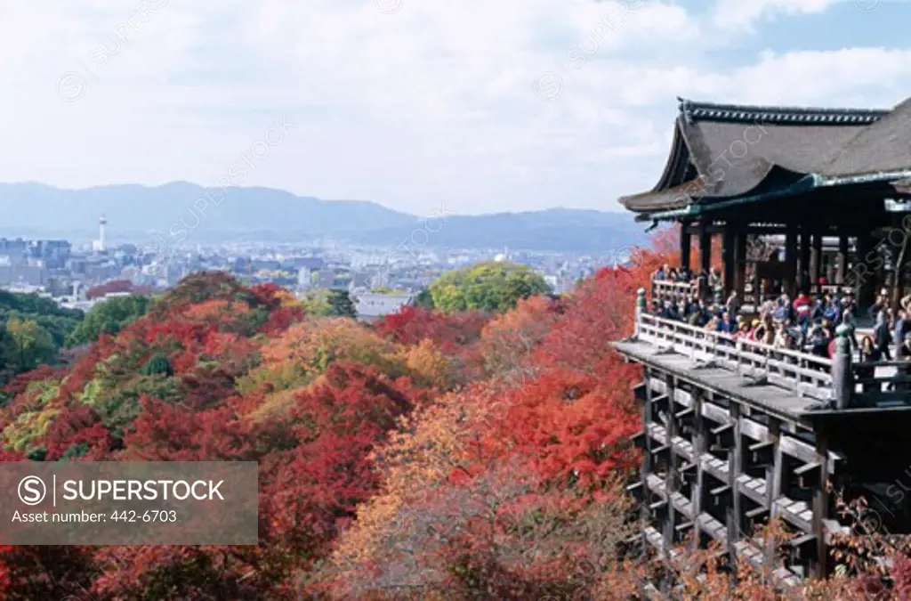 Kiyomizudera Temple on a hill, Kyoto, Honshu, Japan
