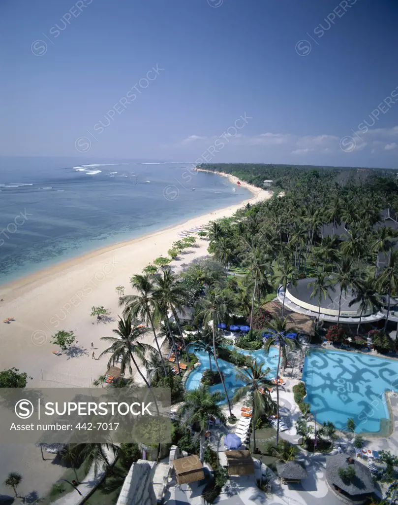 Aerial view of a beach, Nusa Dua Beach, Bali, Indonesia