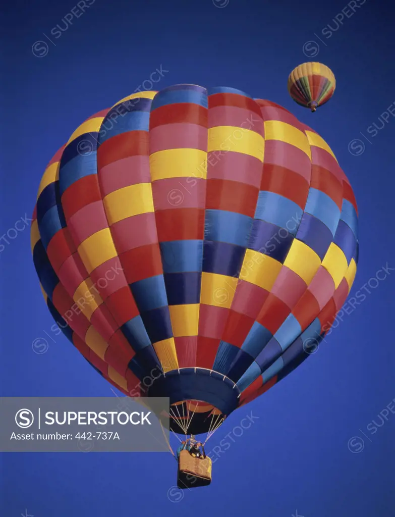 Low angle view of a hot air balloon in the sky, Albuquerque International Balloon Fiesta, Albuquerque, New Mexico, USA