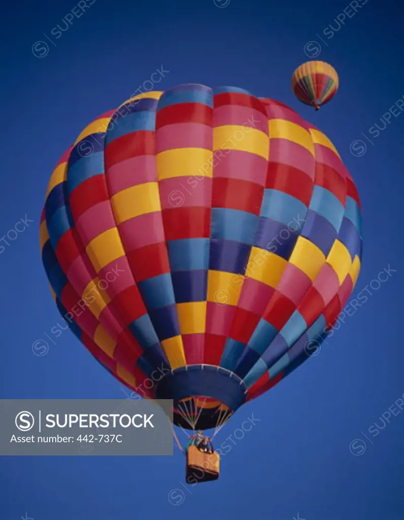 Low angle view of a hot air balloon in the sky, Albuquerque International Balloon Fiesta, Albuquerque, New Mexico, USA