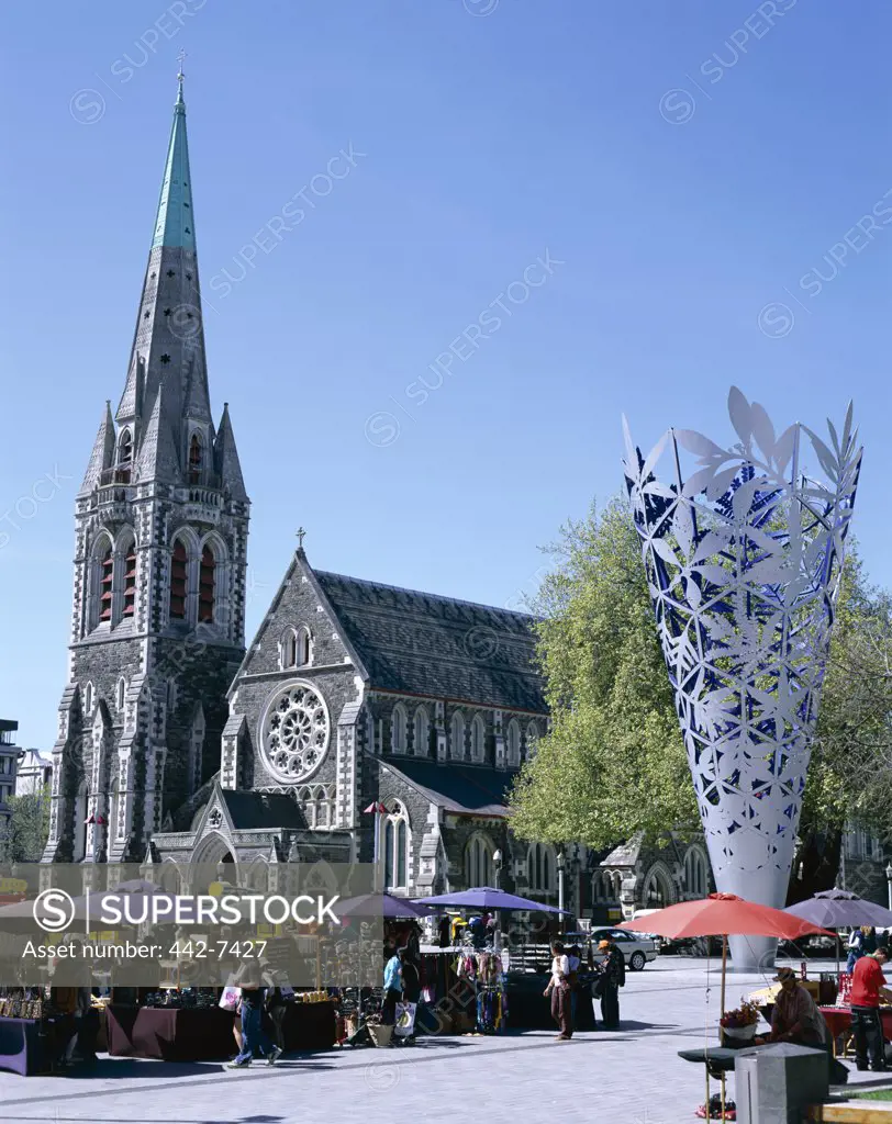 Cathedral Square and Christchurch Cathedral, Christchurch, South Island, New Zealand