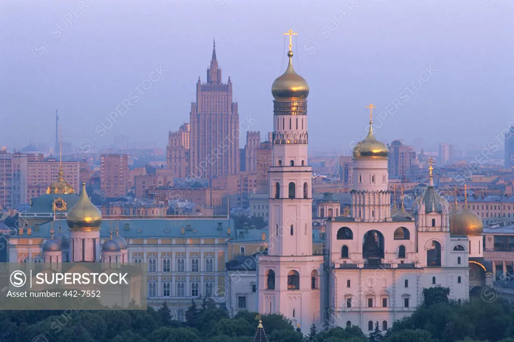 High section view of the Kremlin, Moscow, Russia