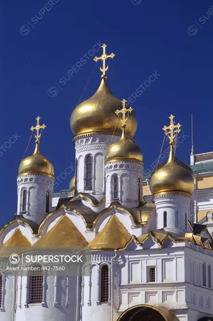 Low angle view of the Annunciation Cathedral, Kremlin, Moscow, Russia