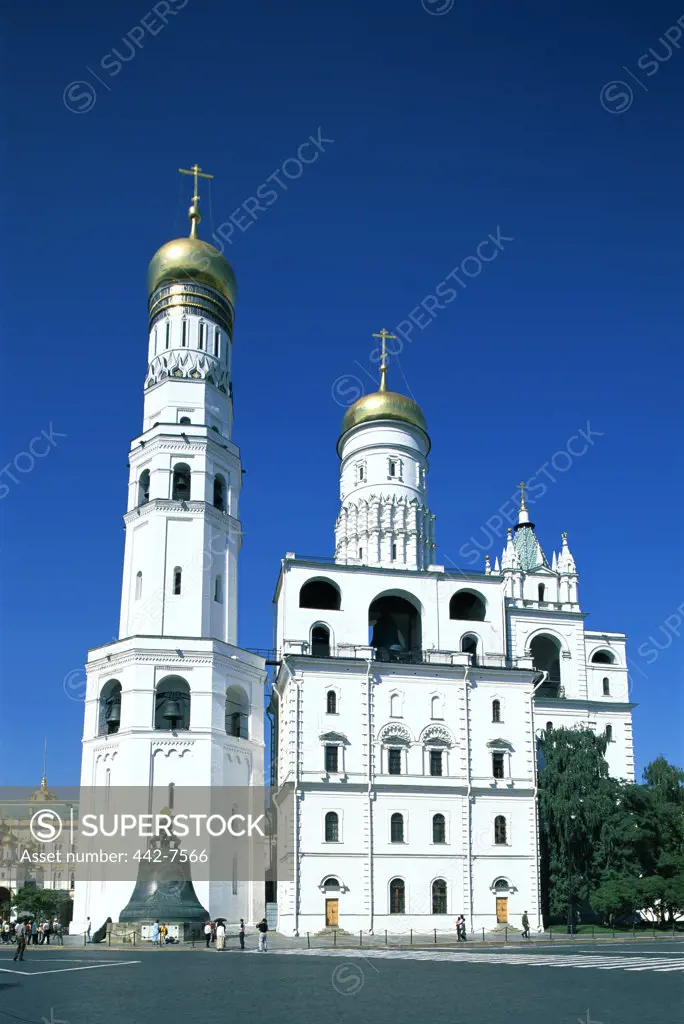Low angle view of the Ivan the Great Bell Tower, Kremlin, Moscow, Russia