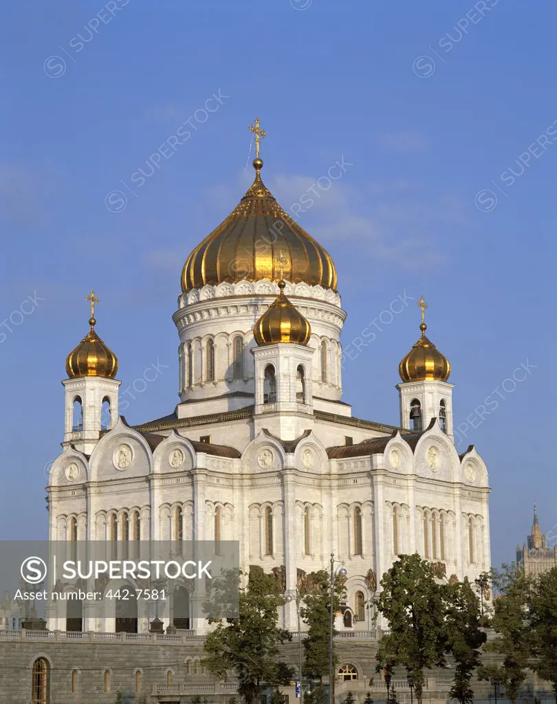 Low angle view of the Church of Christ the Saviour, Moscow, Russia