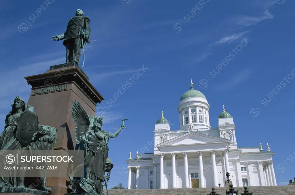 Low angle view of a cathedral, Senate Square, Helsinki, Finland
