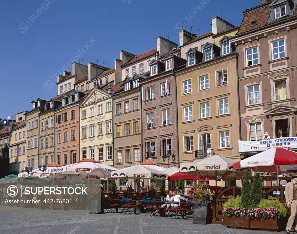 Outdoor Cafes, Old Town Square, Warsaw, Poland