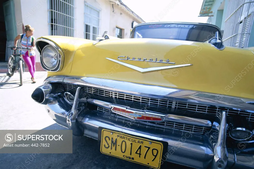 Close-up of a vintage car, Trinidad, Cuba