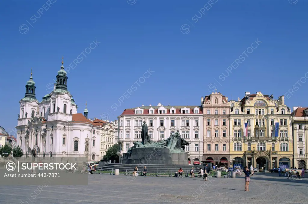 Tourists at Old Town Square, Prague, Czech Republic